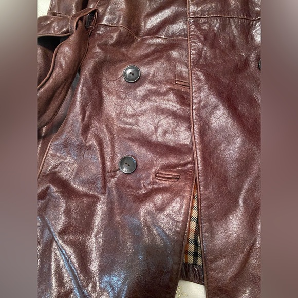 Vintage Double Breasted Leather Coat by Pelle Studio for Wilson Leather - Picture 5 of 11